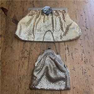 2 Whiting and Davis Mesh purse handbags Holiday party bag